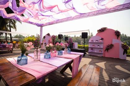 Ceiling and Tablescape — Pool Party decor — Alila Diwa Goa
